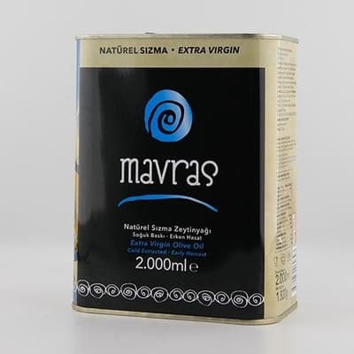 Natürel Sızma Zeytinyağı, Erken Hasat, Soğuk Sıkım (2 lt) Mavras