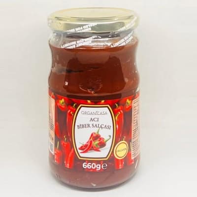 Organik Acı Biber Salçası (660 gr) Organicasa