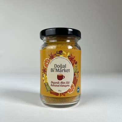 Organik Altın Süt Baharat Karışımı (50 gr) Doğal Bi'Market