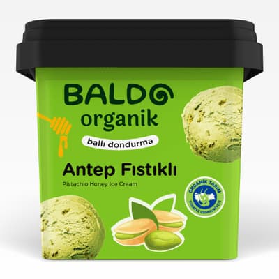 Organik Antep Fıstıklı Dondurma (400 gr) Baldo