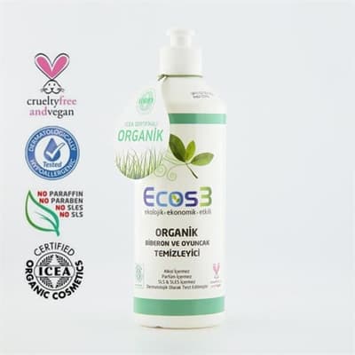 Organik Biberon ve Oyuncak Temizleyici (500 ml) Ecos3