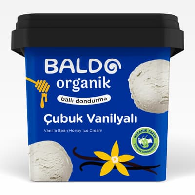 Organik Çubuk Vanilyalı Dondurma (400 gr) Baldo