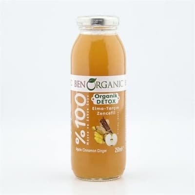 Organik Detox Elma-Tarçın-Zencefil Suyu (250 ml) Benorganic
