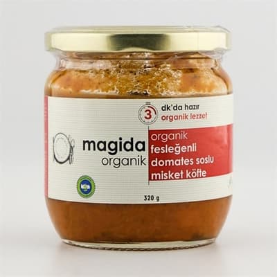 Organik Fesleğenli Domates Soslu Misket Köfte (320 gr) Magida