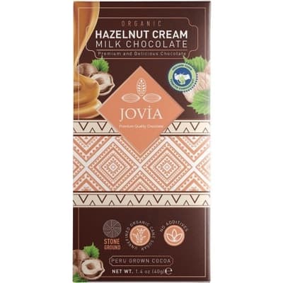Organik Fındık Kremalı Sütlü Çikolata (40 gr) Jovia