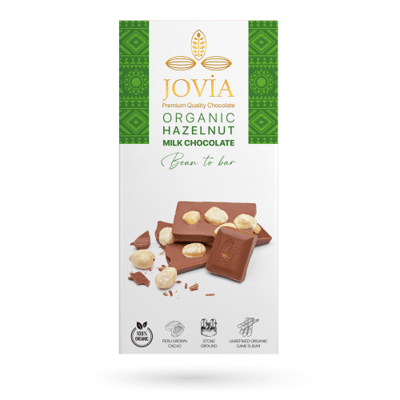 Organik Fındıklı Sütlü Çikolata (85 gr) Jovia