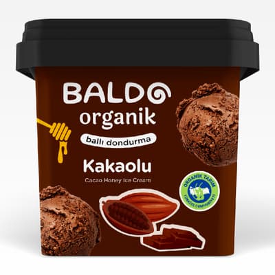 Organik Kakaolu Dondurma (400 gr) Baldo