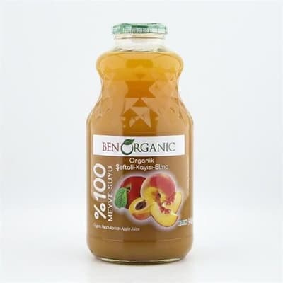 Organik Kayısı-Şeftali-Elma Suyu (946 ml) Benorganic