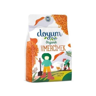 Organik Kırmızı Mercimek (1 kg) Doyum