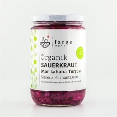 Organik Mor Lahana Turşusu, Sauerkraut (600 gr) Farge