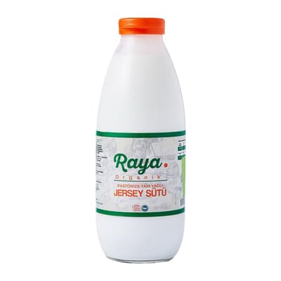 Organik Pastörize Jersey Süt (1 litre) Raya