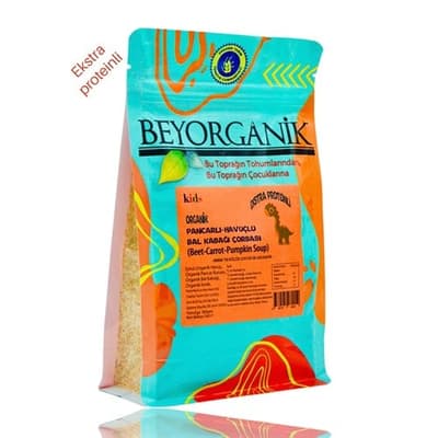 Organik Pancarlı Havuçlu Bal Kabağı Çorbası (160 gr) Beyorganik(Pestisit ve Aflatoksin Analizli)