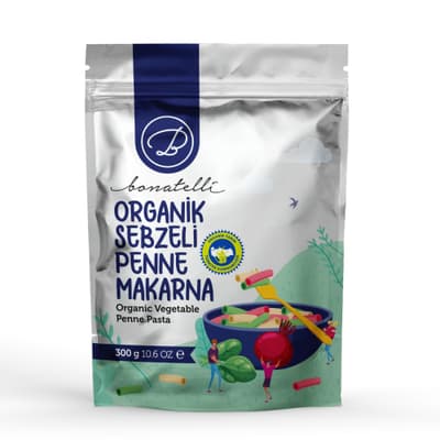 Organik Sebzeli Penne Makarna (300 Gr) Bonatelli