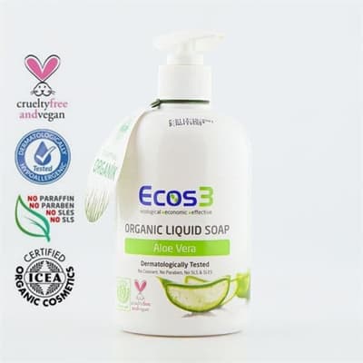 Organik Sıvı Sabun, Aloe Vera (500 ml) Ecos3
