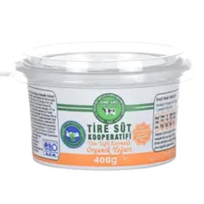 Organik Tam Yağlı Yoğurt (400 gr) Tire Süt Koop.