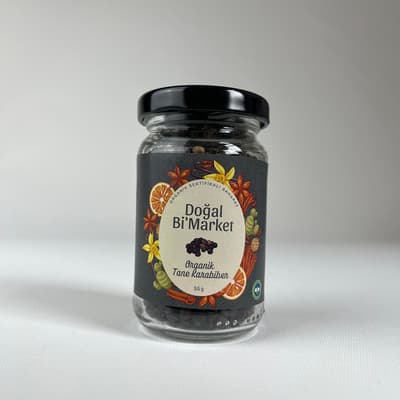 Organik Tane Karabiber (55 gr) Doğal Bi'Market