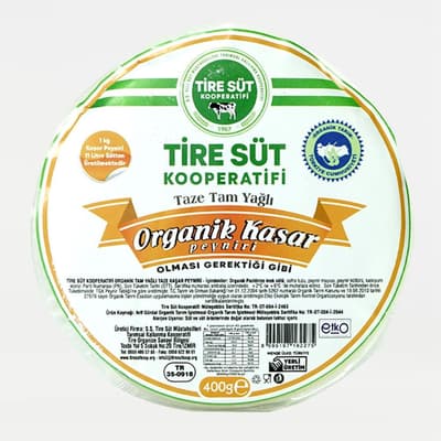 Organik Taze Kaşar (400 gr) Tire Süt Koop.