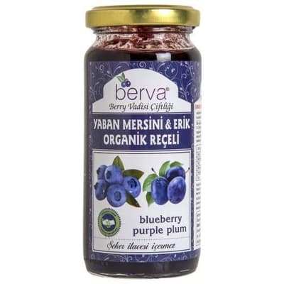 Organik Yaban Mersini & Erik Reçeli (260 gr) Berva