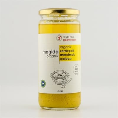 Organik Zerdeçallı Mercimek Çorbası (450 ml) Magida