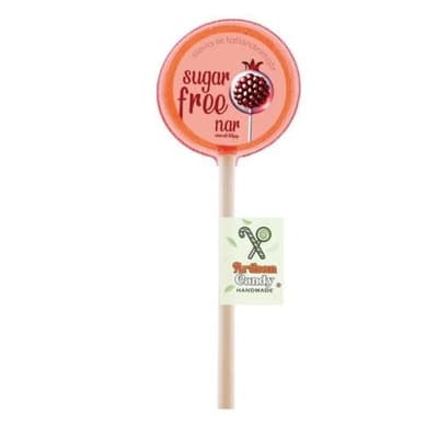 Şeker İlavesiz Kristal Lollipop Nar (adet) Artisan Candy Handmade