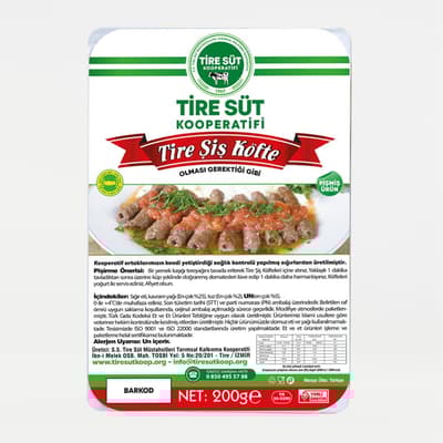 Şiş Köfte (200 gr) Tire Süt Koop.