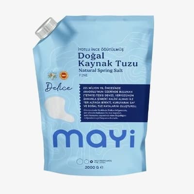 Öğütülmüş Sofra Tuzu İyot İlaveli (2000 gr) Mayi Tuz