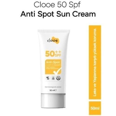 Vegan Glutensiz Leke Karşıtı 50 Spf Güneş Kremi (50ML) Clooe