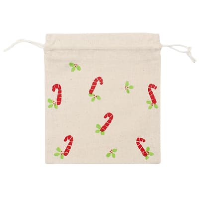 Baston Şeker Baskılı Kese