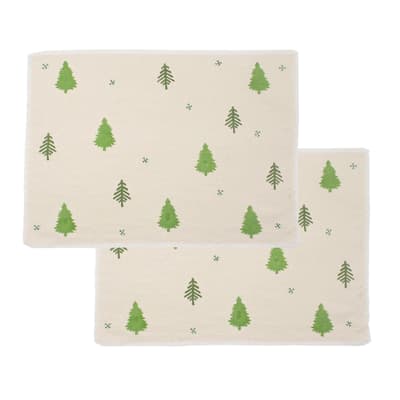 Çam Ağacı Baskılı İkili Amerikan Servisi