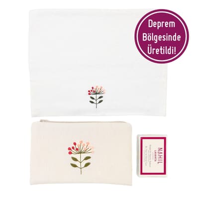 Çiçek Nakışlı Seyahat Seti Umutkent