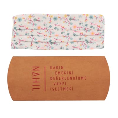 Çiçekli Yıkanabilir Bez Maske