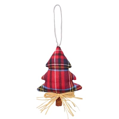 Ekose Desenli Ağaç Yılbaşı Süsü