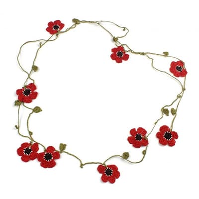 Gelincik Tığ İşi Kolye