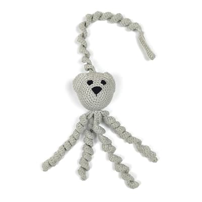 Gri Örgü Kedi Oyuncağı