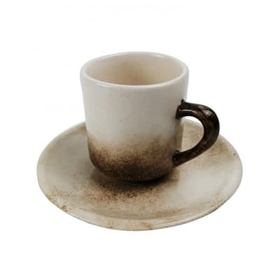 Kahverengi Seramik Kahve Fincanı