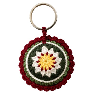 Kırmızı Örgü Anahtarlık