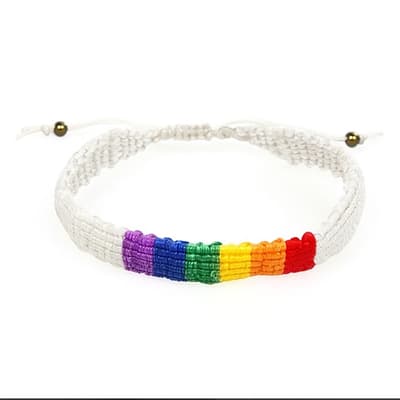 Beyaz Gökkuşağı Bileklik