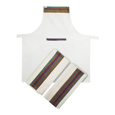 Kutnulu Mutfak Önlüğü Seti