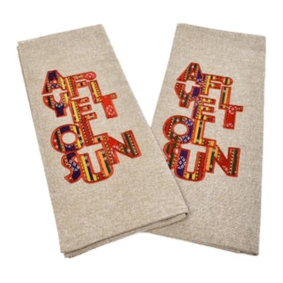 Nakışlı Amerikan Servis İkili Set