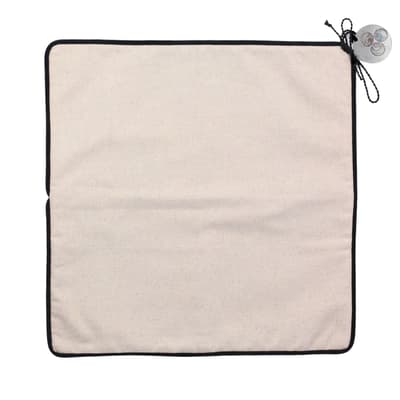 Siyah Çintemani Kare Yastık Kılıfı