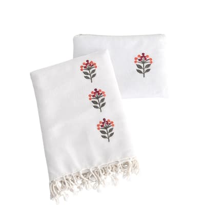 Top Çiçek Nakışlı Peştemal Kuşak