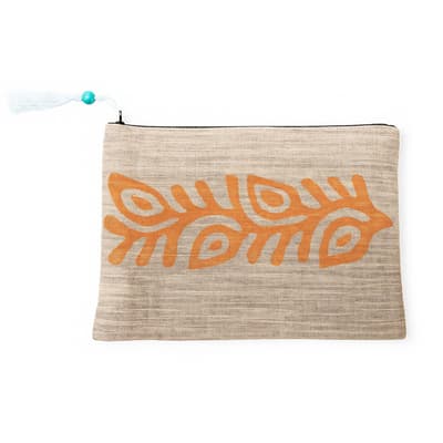 Turunca Tokat Baskı El Çantası