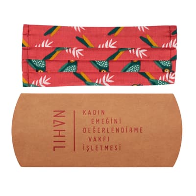 Turuncu Yıkanabilir Bez Maske