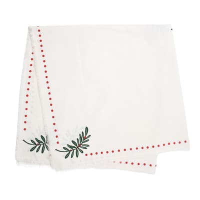 Yaprak Baskılı Masa Örtüsü