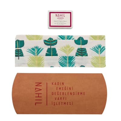 Yeşil Yıkanabilir Bez Maske ve Sabun Set