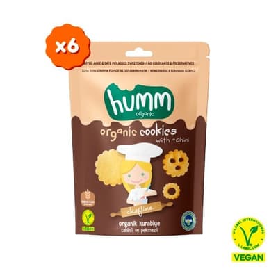 Organik Tahinli ve Pekmezli Vegan Kurabiye Atıştırmalık Paketi - 6 adet