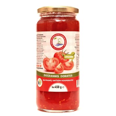 ORGANİK DOĞRANMIŞ DOMATES - 450 GR