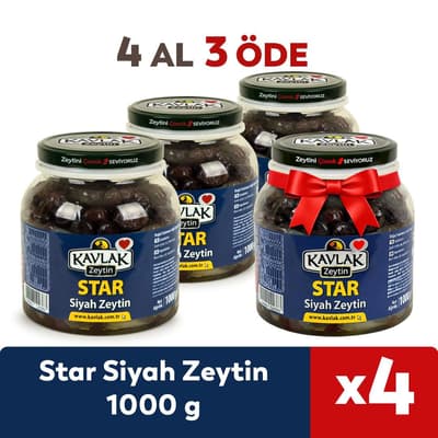 1 KG Star Siyah Zeytin 4 Al 3 Öde