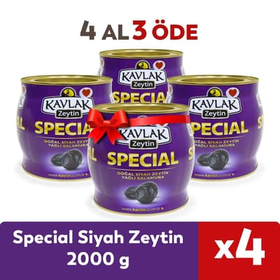 2 KG(Brüt) Special Siyah Zeytin 4 Al 3 Öde