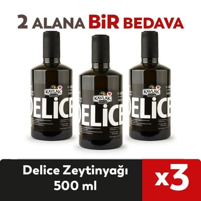 Delice Zeytinyağı 500 ml Cam Şişe 2 ALANA 1 BEDAVA